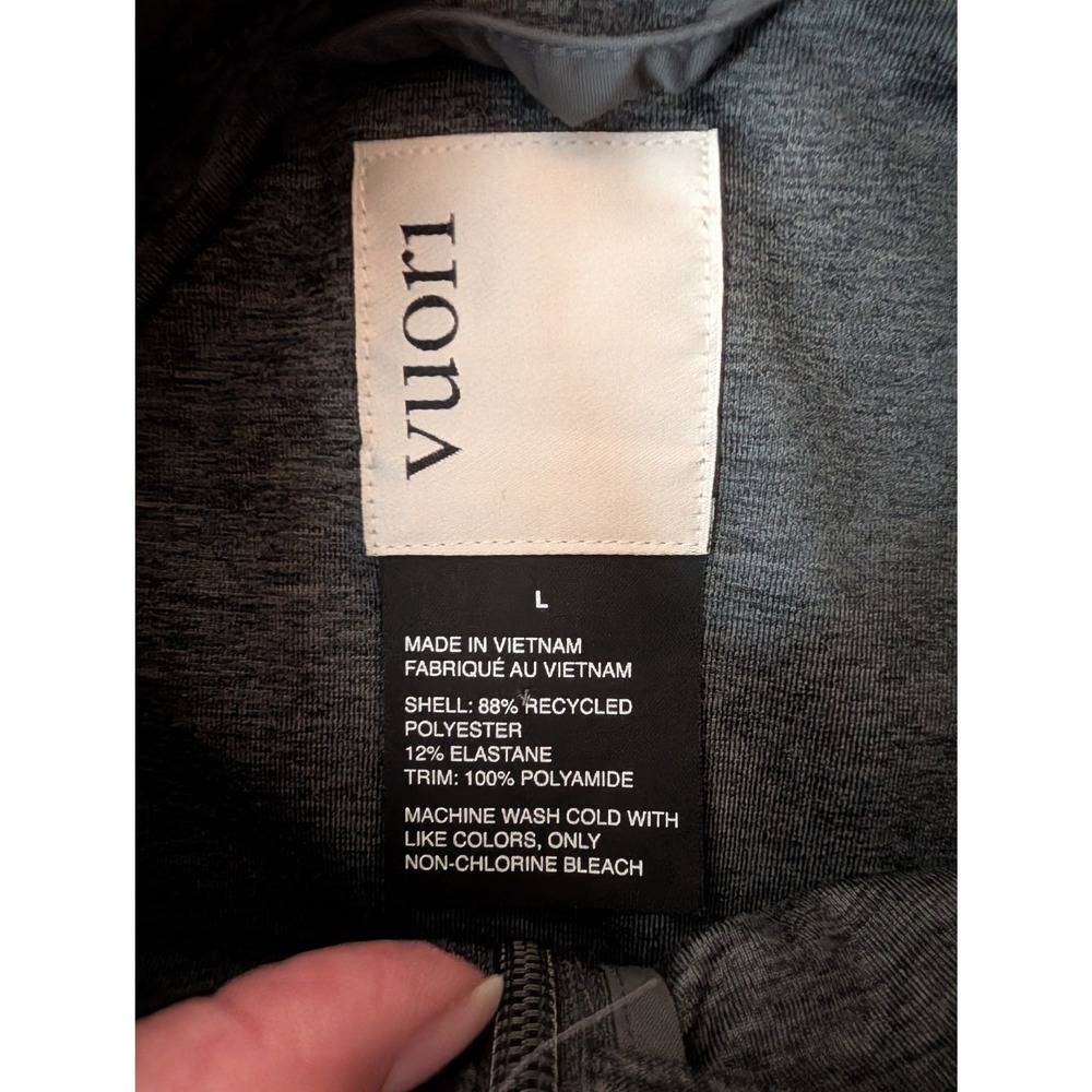 Vuori Performance Vest Mens Large Gray Full Zip Mock Neck V286 Stretch Outdoor - Picture 4 of 8